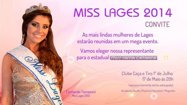 Convite Miss Lages 2014