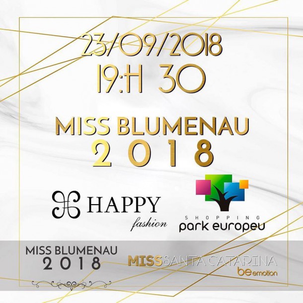 BANNER MISS BLUMENAU 2018